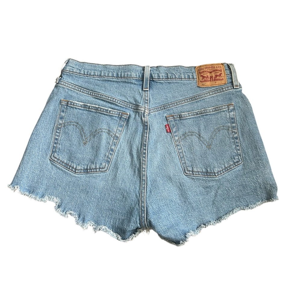 Levi’s 501 women’s button fly cut off denim shorts size 32 - Picture 4 of 10